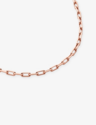 CARTIER: Santos de Cartier Small Long 18ct Rose-Gold Chain Necklace