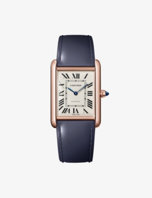 Cartier Rose Gold Tank Louis  Large 18ct Rose-gold Watch 38.1 X 27.75mm In Gold