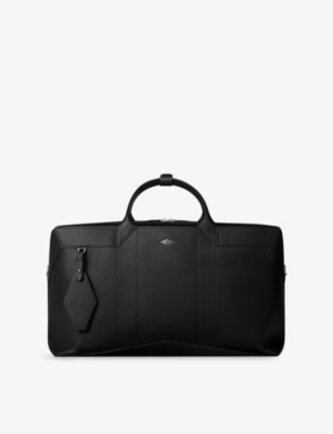 Cartier Mens Black  Losange Leather Weekend Bag In Black