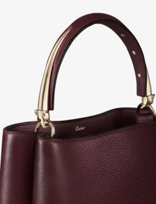 CARTIER: Panthère Double de Cartier Small Leather Top-Handle Bag