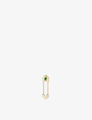 CARTIER: C de Cartier 18ct Yellow Gold And Aventurine Pin