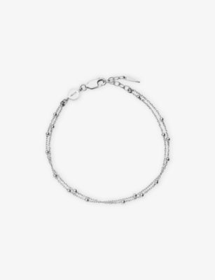 Missoma Beaded Sterling-silver Double Chain Bracelet