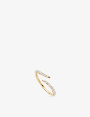 Missoma Fine Open Claw 9ct Gold And 0.31ct Diamond Ring
