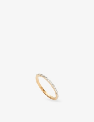 Missoma Slim Eternity 9ct Yellow Gold And 0.26ct Diamond Ring