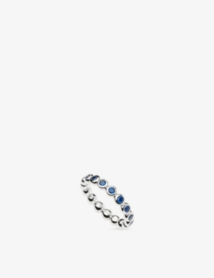 Missoma Tennis Eternity Sterling-silver And Sapphire Stacking Ring Gold