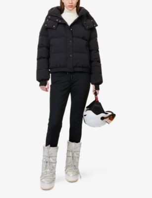 Perfect Moment Womens Moments Puffer Shell-down Ski Jacket Black Xs In Blue