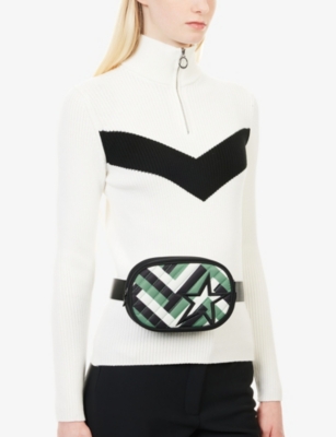Perfect Moment Womens Waffle Print - Green Star Woven Belt Bag In Green