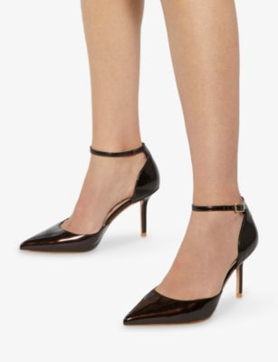 DUNE: Calmness Heeled Faux-Leather Courts
