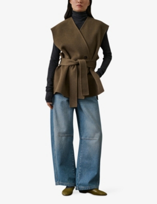 SOEUR: Evasion Sleeveless Wool-Blend Jacket