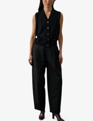 Soeur Womens Noir Chiara Sleeveless Wool Cardigan In Black