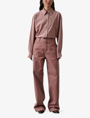 Soeur Womens Bois De Rose Grenade Relaxed-fit Cotton Shirt In Pink