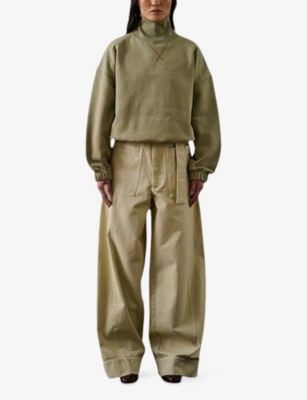 SOEUR: Gregoire High-Neck Cotton-Fleece Sweatshirt