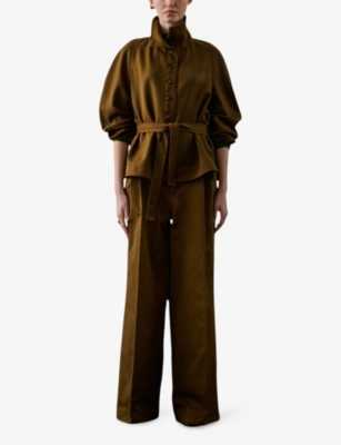 SOEUR: Geode High-Neck Wool-Blend Jacket