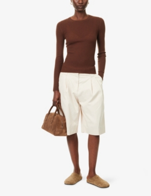 ME AND EM: Slim-Fit Ribbed Wool-And-Cashmere Top