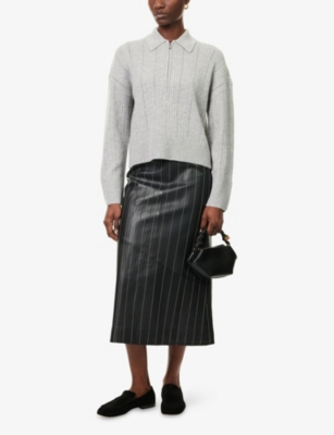 ME AND EM: Boxy-Fit Ribbed Wool-And-Cashmere Top