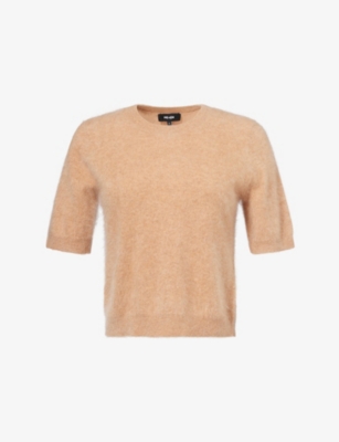Me And Em And Em Womens Amaretti Brown Regular-fit Brushed Cashmere Top In Multi