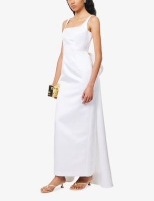Huishan Zhang Womens White Shannon Satin Gown In White