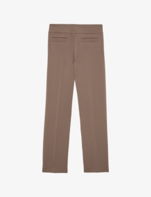 Womens Reiss Rosemary Tapered-Leg High-Rise Twill Trousers