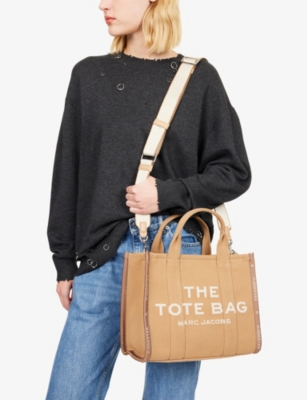 Marc Jacobs Womens The Jacquard Woven Medium Tote Bag Camel In Brown