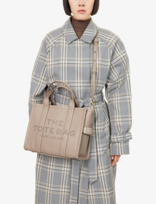Marc Jacobs Womens Cement The Medium Tote Leather Bag In Gray