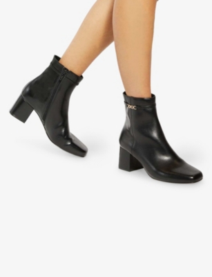 DUNE: Oaklee Leather Heeled Ankle Boots