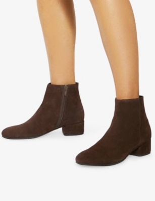 DUNE: Pippie Suede Heeled Ankle Boots