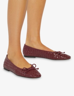 DUNE: Heat Woven Leather Ballet Flats