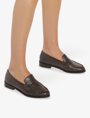 DUNE: Ginelli Leather Penny Loafers