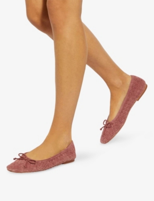 DUNE: Heat Woven Leather Ballet Flats