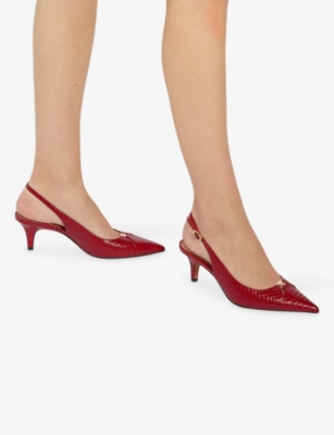 DUNE: Distinctive Heeled Leather Sling-Backs