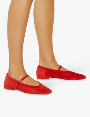 DUNE: Hearthrob Suede Ballet Flats