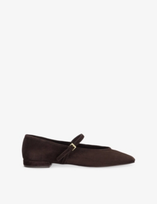 Dune Womens Brown Suede Heartthrob Suede Ballet Flats Eur 40 / 7 Uk