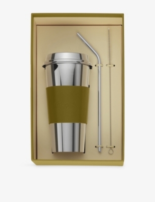 Christofle Objets Miroir Stainless-steel Coffee Cup 450ml In Silver