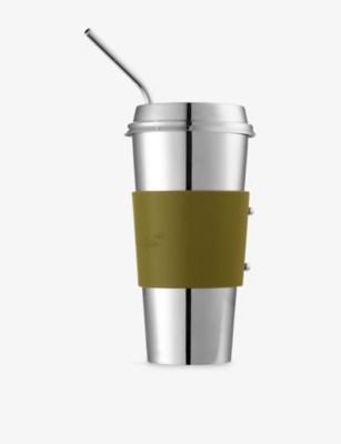 Christofle Objets Miroir Stainless-steel Coffee Cup 450ml In Silver