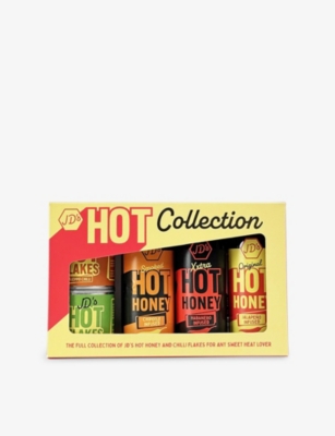 JD'S HOT HONEY: JDs Hot Honey And Chilli Flakes Collection Gift Set 1.4kg
