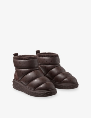 Jimmy Choo Xan Calfskin-shearling Snow Boots In Brown