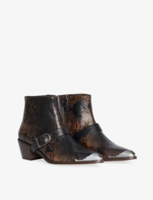 ZADIG&VOLTAIRE: Tylow Leather Heeled Ankle Boots