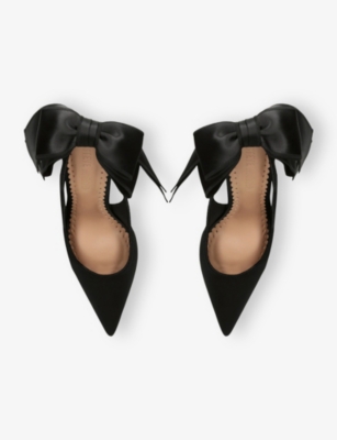 Steve Madden Womens Teacup Satin Courts Black Eur 40 / 7 Uk In Black