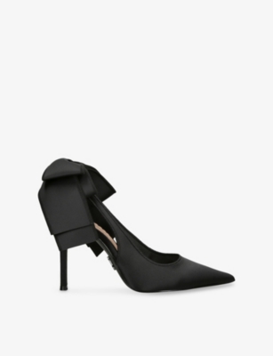 Steve Madden Womens Teacup Satin Courts Black Eur 40 / 7 Uk In Black