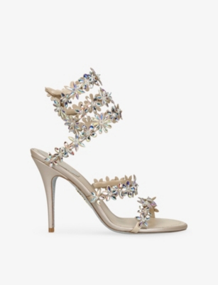 Womens Rene Caovilla Eva 100 Leather Heeled Sandals