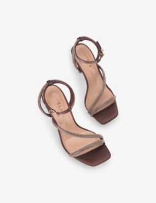 Carvela Womens Brown Paparazzi Satin Heels Eur 37 / 4 Uk In Brown