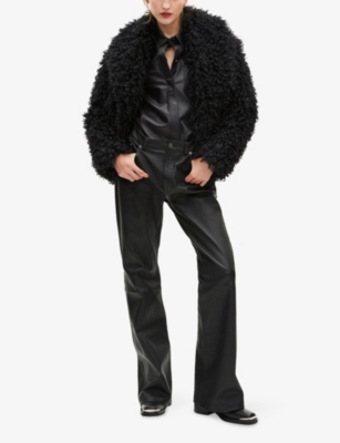 THE KOOPLES: Collared Short Faux-Fur Coat