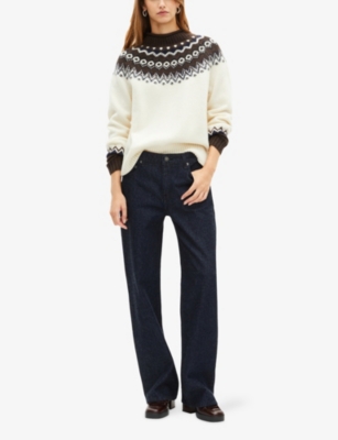 THE KOOPLES: Embellished High-Neck Wool-Blend Jumper