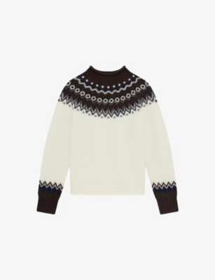 THE KOOPLES: Embellished High-Neck Wool-Blend Jumper