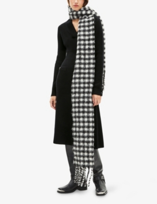 THE KOOPLES: V-Neck Long-Sleeve Wool Midi Dress