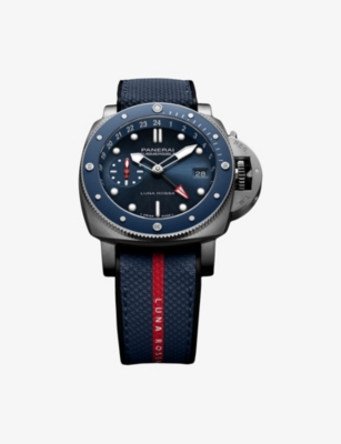 PANERAI: PNPAM01507 Submersible GMT Luna Rossa Titanio Titanium Automatic Watch