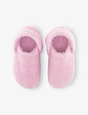 Crocs Womens Pink Milk Cozzzy Faux-shearling Slippers Eur 41 / 8 Uk In Pink
