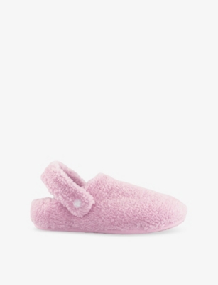 Crocs Womens Pink Milk Cozzzy Faux-shearling Slippers Eur 41 / 8 Uk In Pink