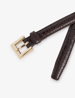 Anine Bing Womens  Nicola Leather Belt In Brown