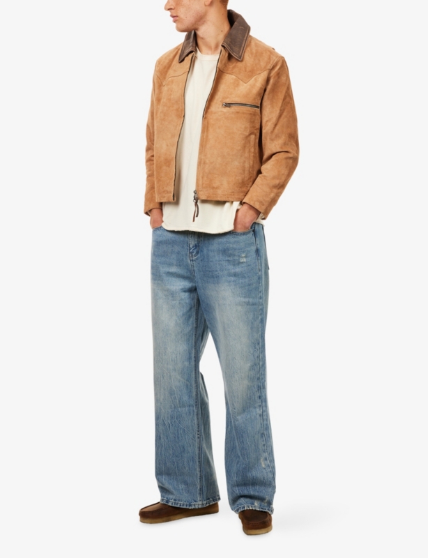 Reversed Long-Sleeve Cotton Top